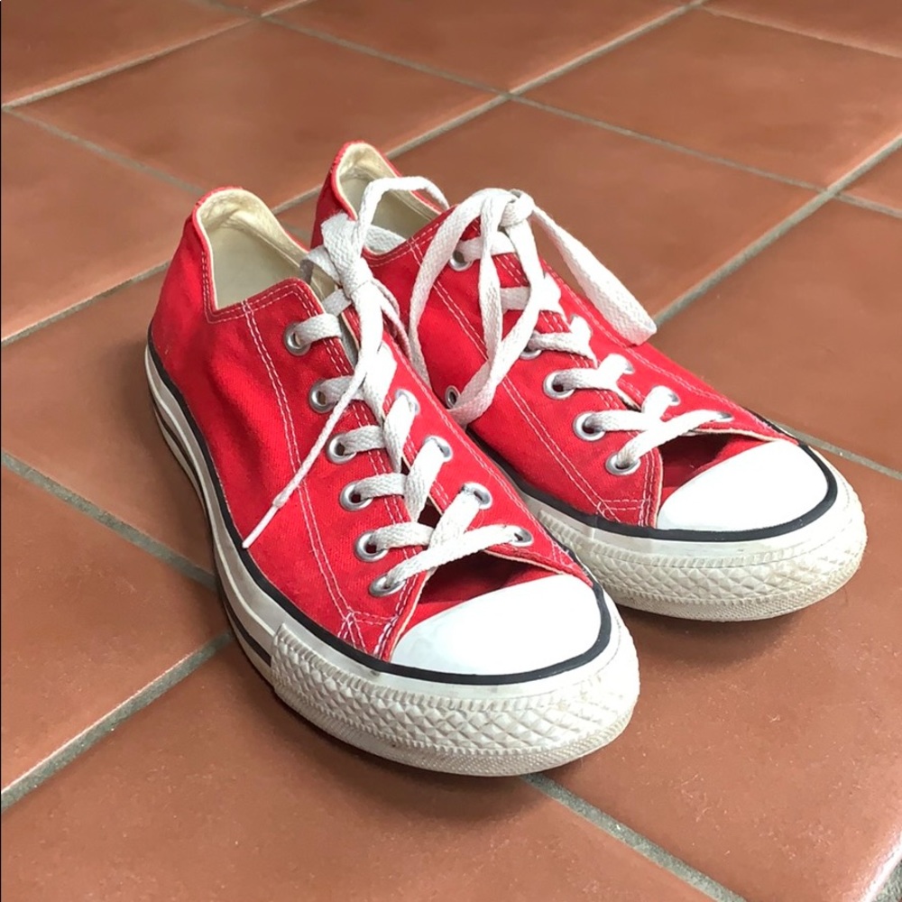 Red low-top Converse